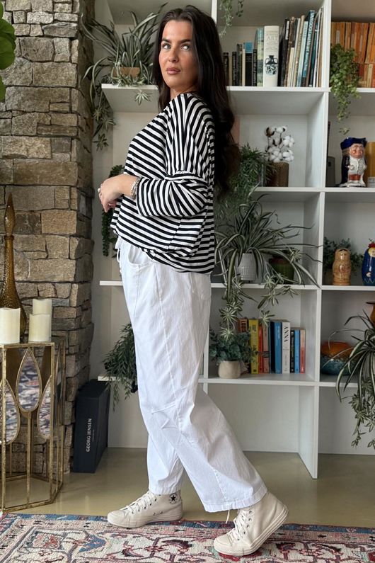  Perfect Breton V Long Sleeve Top Navy /20