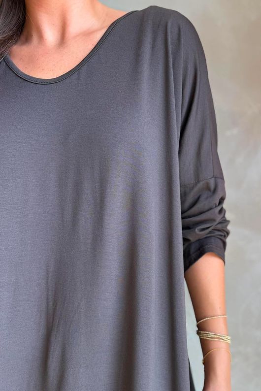  Perfect V Long Sleeve Top Chocolate 