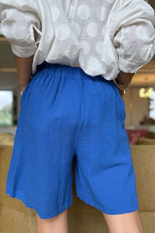Made in Italy Pure Shores Perfect Cotton Short Sapphire