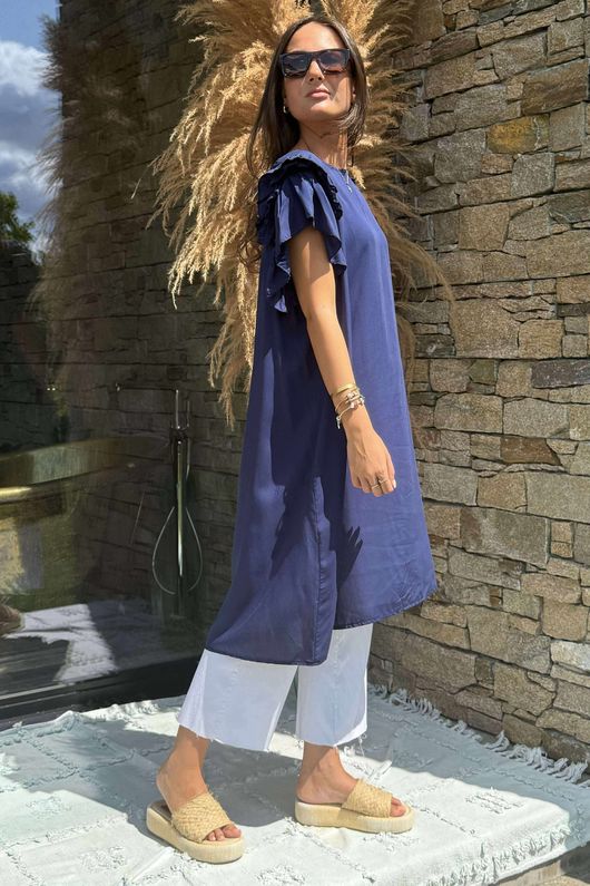 Made in Italy Ruffalo Dress Navy