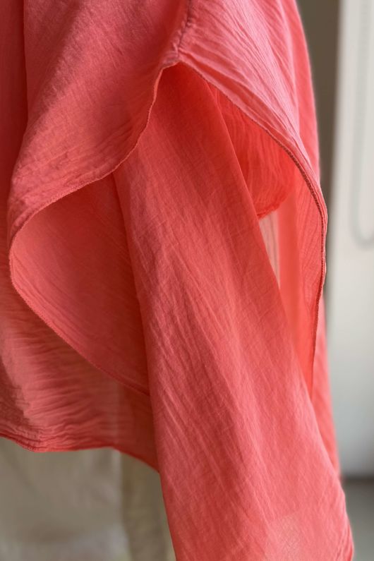 Made in Italy Sa Caleta Cotton Handkerchief Dress Watermelon