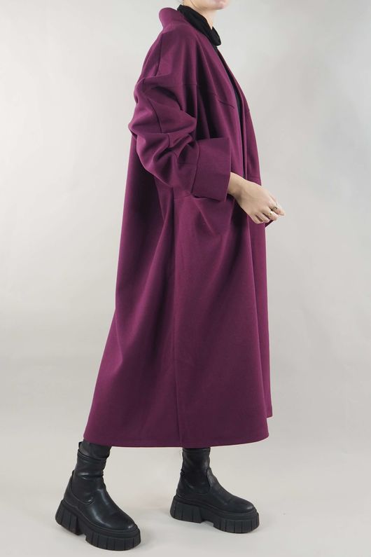 Made in Italy Scandic Classic Duster Coat Magenta //N30