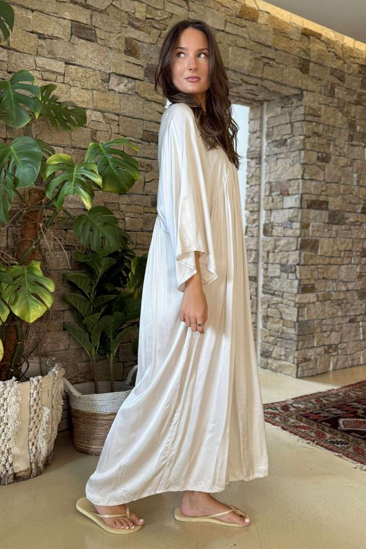 Made in Italy Selene Maxi Dress Champagne