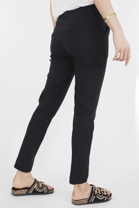 Made in Italy Smooth Slim Magic Trouser Black *