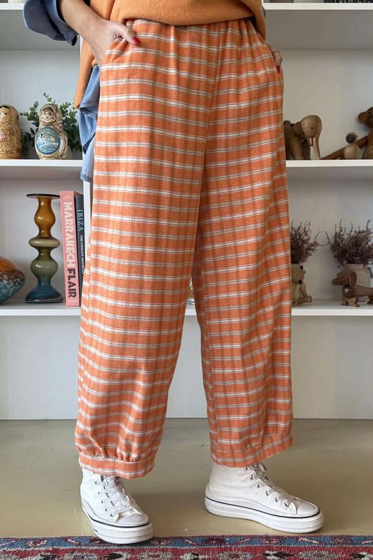 Maeve Brushed Cotton Demi Bloom Pant Aperol /19=