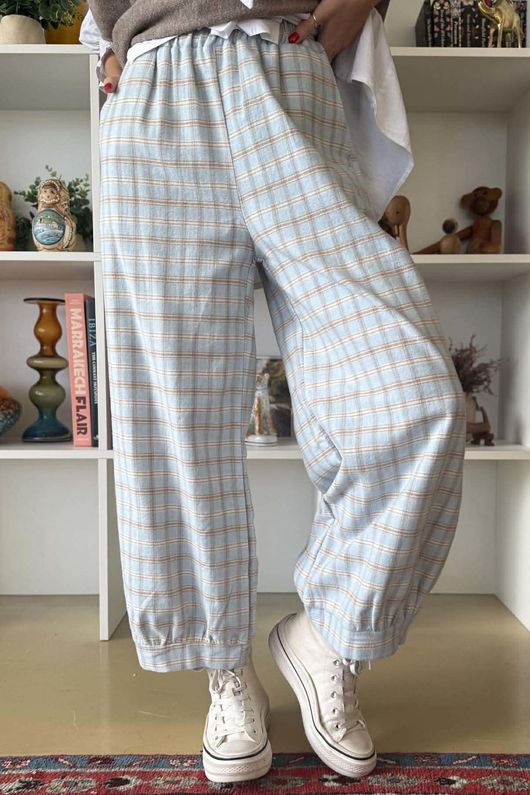 Maeve Brushed Cotton Demi Bloom Pant Baby Blue /19=