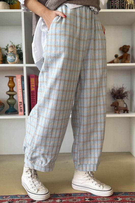 Maeve Brushed Cotton Demi Bloom Pant Baby Blue /19=