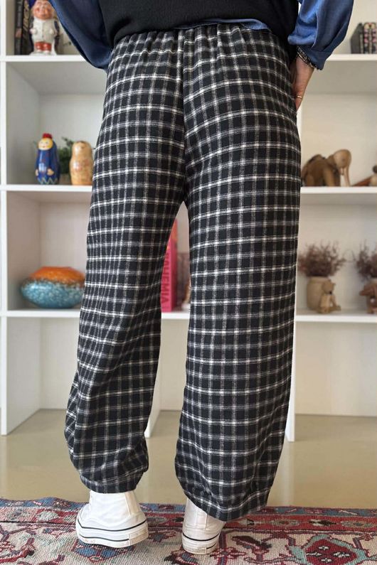 Maeve Brushed Cotton Demi Bloom Pant Black