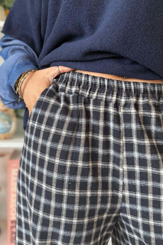 Maeve Brushed Cotton Demi Bloom Pant Ink