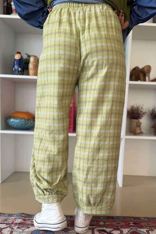 Maeve Brushed Cotton Demi Bloom Pant Soft Lime /19=