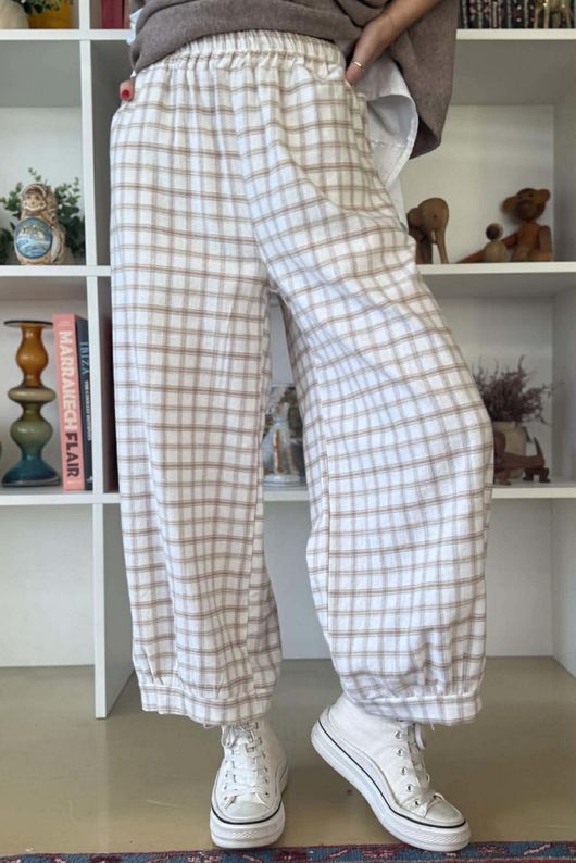 Maeve Brushed Cotton Demi Bloom Pant Stone /19=