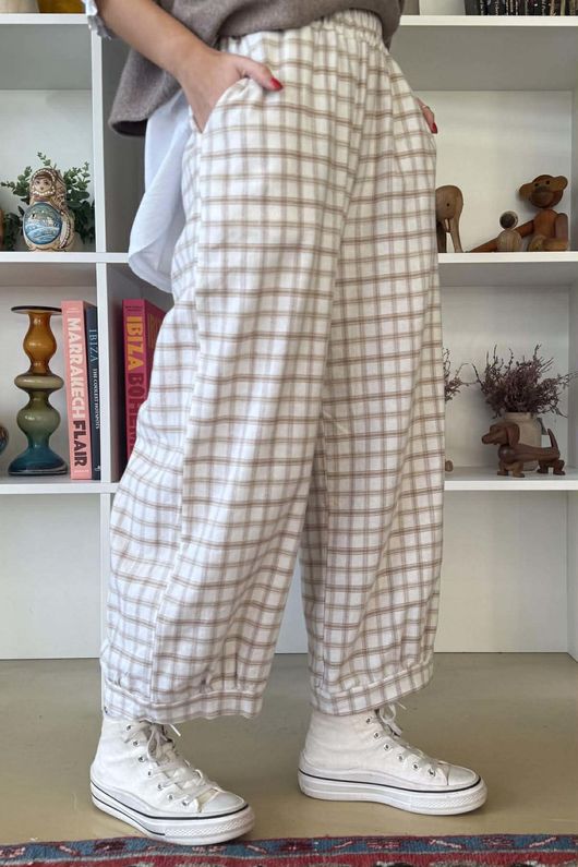 Maeve Brushed Cotton Demi Bloom Pant Stone /19=