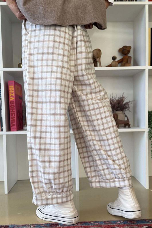 Maeve Brushed Cotton Demi Bloom Pant Stone /19=