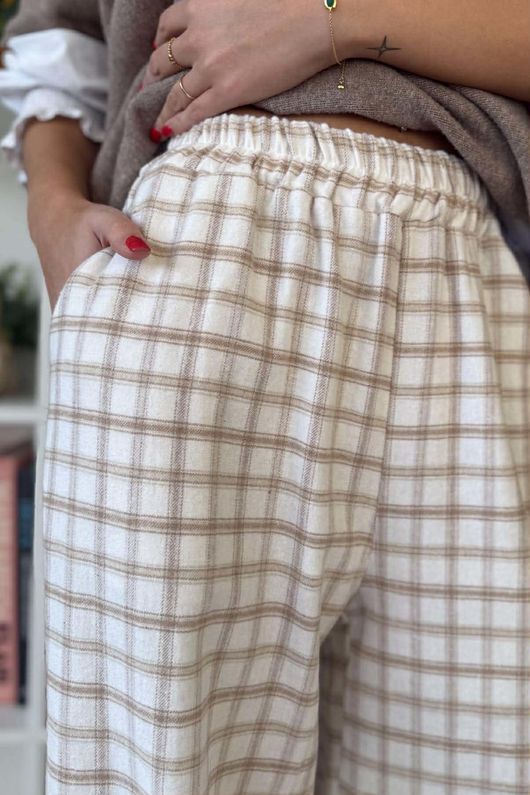 Maeve Brushed Cotton Demi Bloom Pant Stone /19=