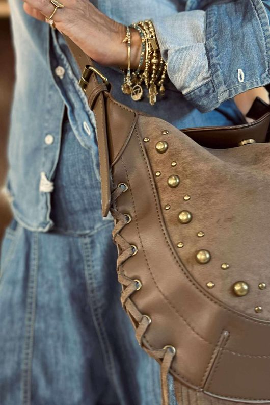 Marant Fringe Cross Body Bag Earth