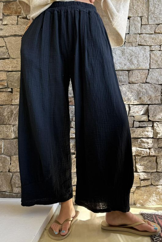 Mimi Pillow Cotton Quirky Pant Black