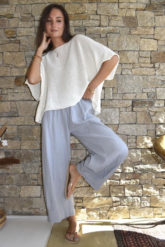 Mimi Pillow Cotton Quirky Pant Cloud Grey