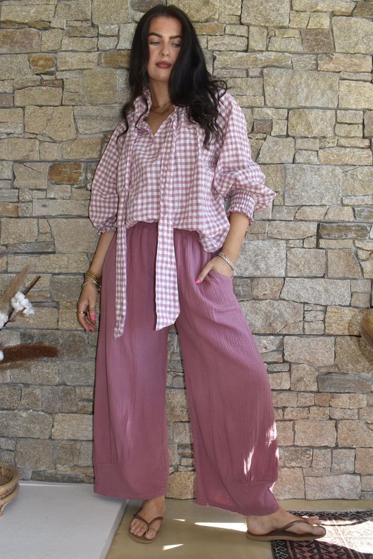 Mimi Pillow Cotton Quirky Pant Indian Pink