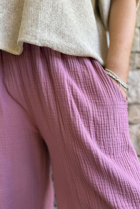 Mimi Pillow Cotton Quirky Pant Indian Pink