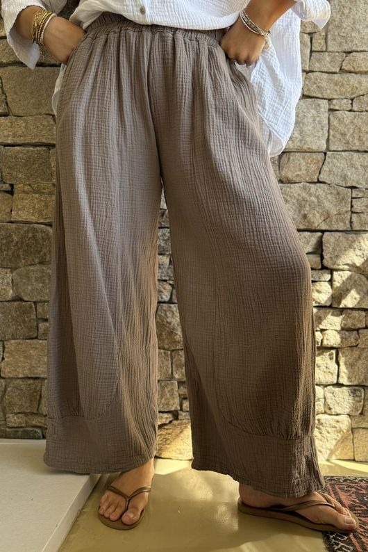 Mimi Pillow Cotton Quirky Pant Mocha