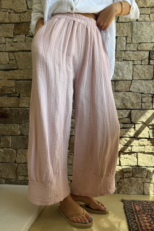 Mimi Pillow Cotton Quirky Pant Rose