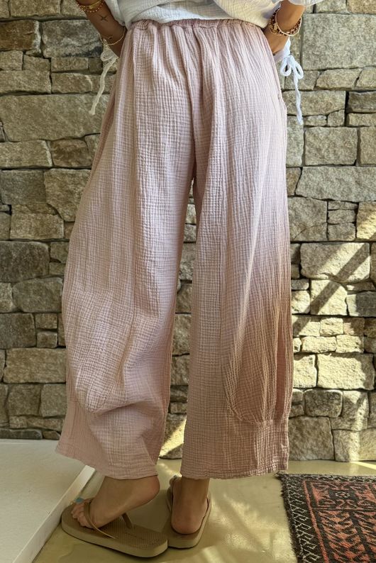 Mimi Pillow Cotton Quirky Pant Rose