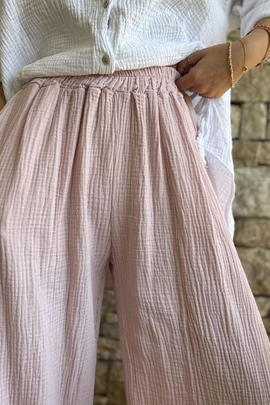 Mimi Pillow Cotton Quirky Pant Rose