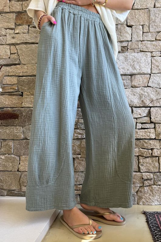 Mimi Pillow Cotton Quirky Pant Soft Khaki