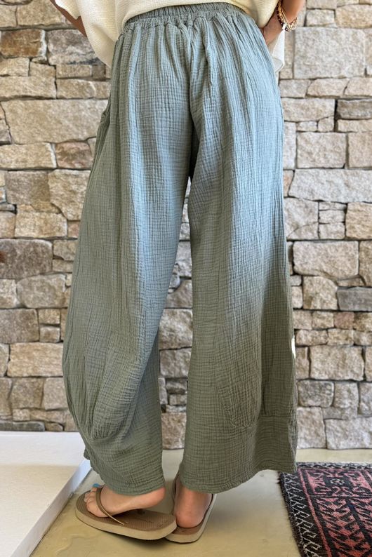 Mimi Pillow Cotton Quirky Pant Soft Khaki