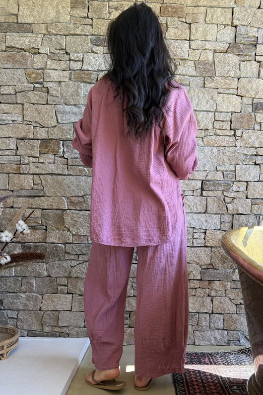Mimi Pillow Cotton Sonnet Blouse Indian Pink