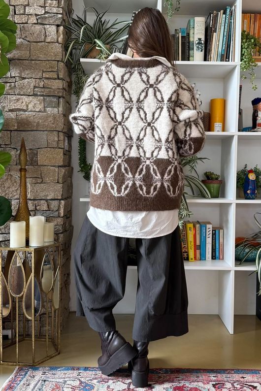 Moorland Lattice Knit Chocolate
