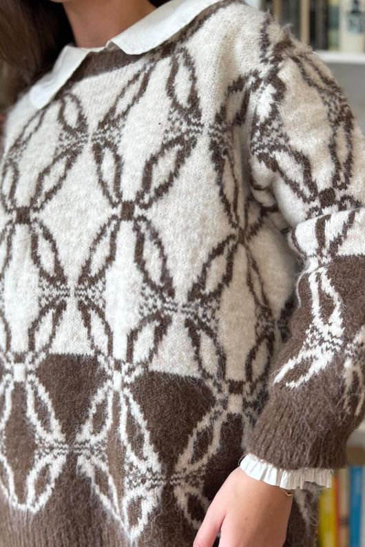 Moorland Lattice Knit Chocolate
