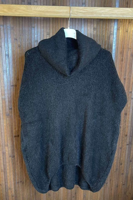 Morag Cowl Knit Tank Black /15=
