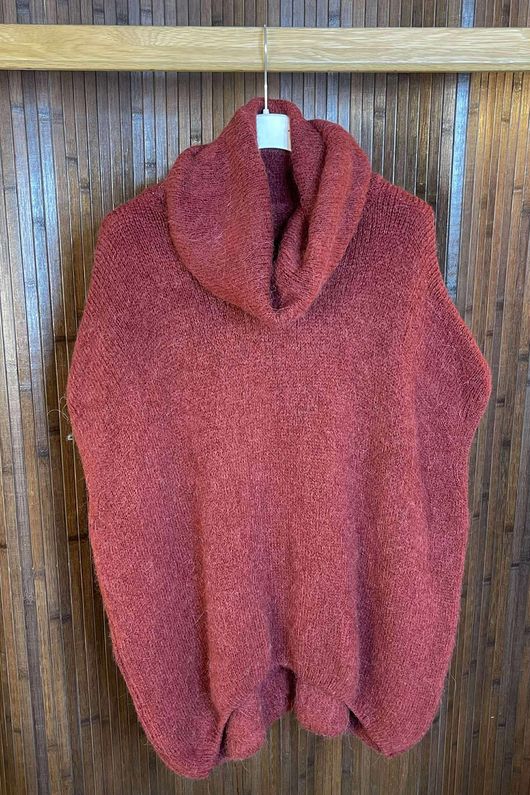 Morag Cowl Knit Tank Burgundy /15=