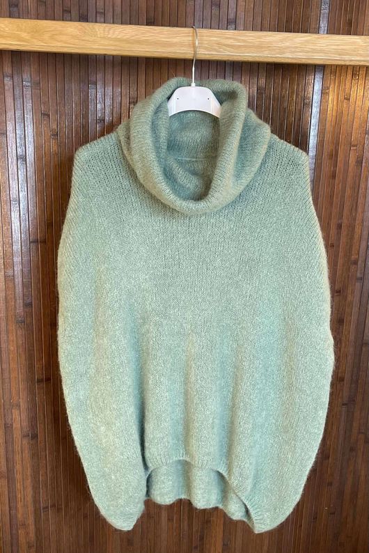 Morag Cowl Knit Tank Deep Sage /15=