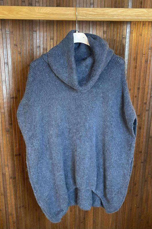 Morag Cowl Knit Tank Denim /15=