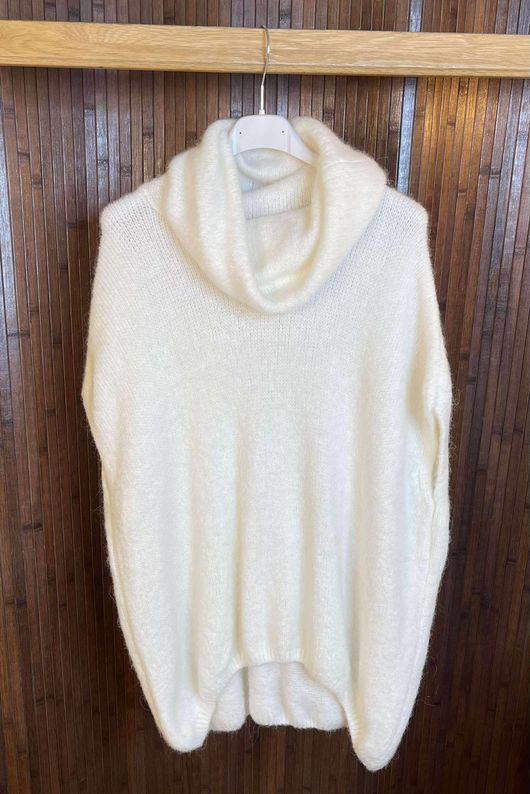 Morag Cowl Knit Tank Ecru /15=