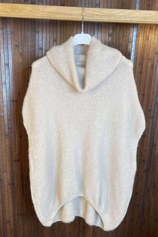 Morag Cowl Knit Tank Oatmeal /15=