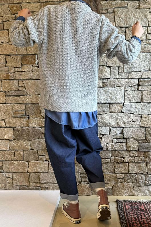 Murray Cable Knit Jumper Grey