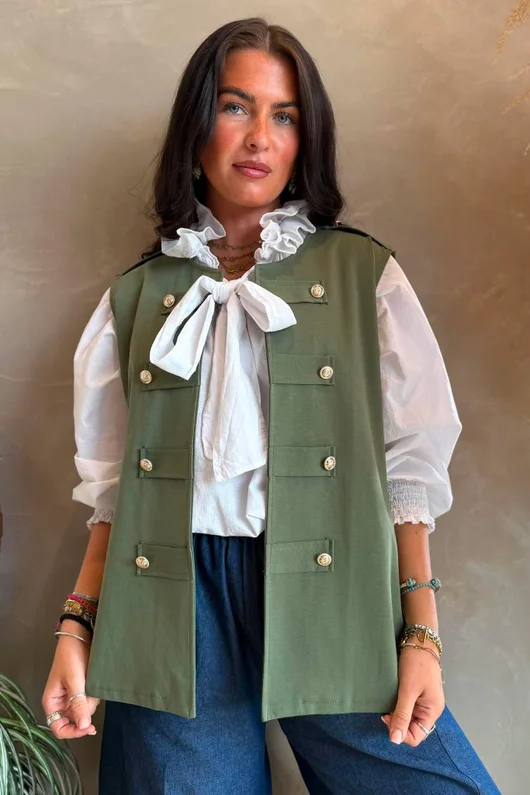 Napoleon Scuba Waistcoat Soft Khaki