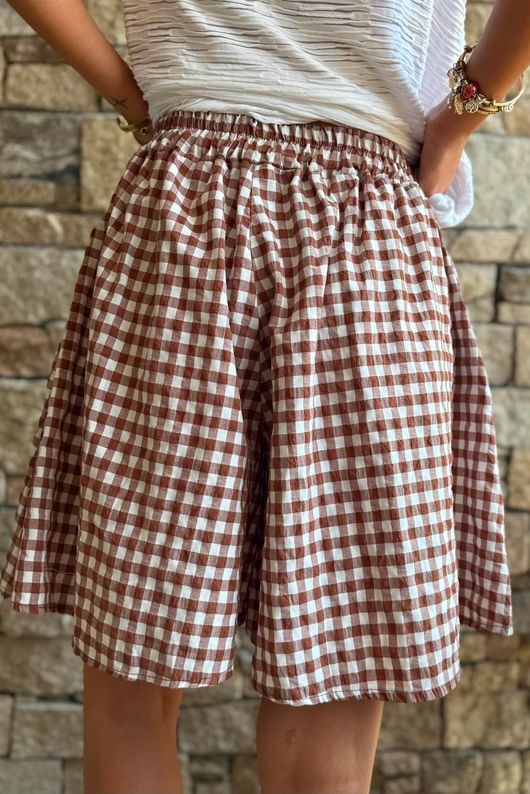Nonni Gingham City Short Chestnut