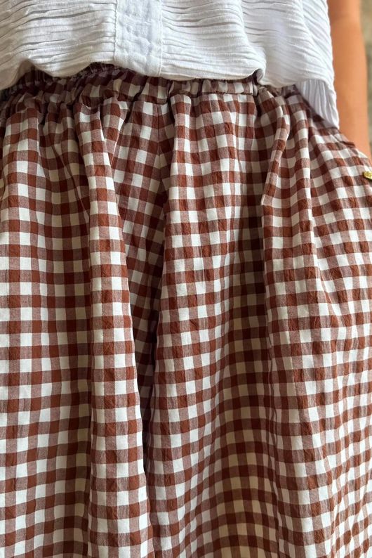 Nonni Gingham City Short Chestnut
