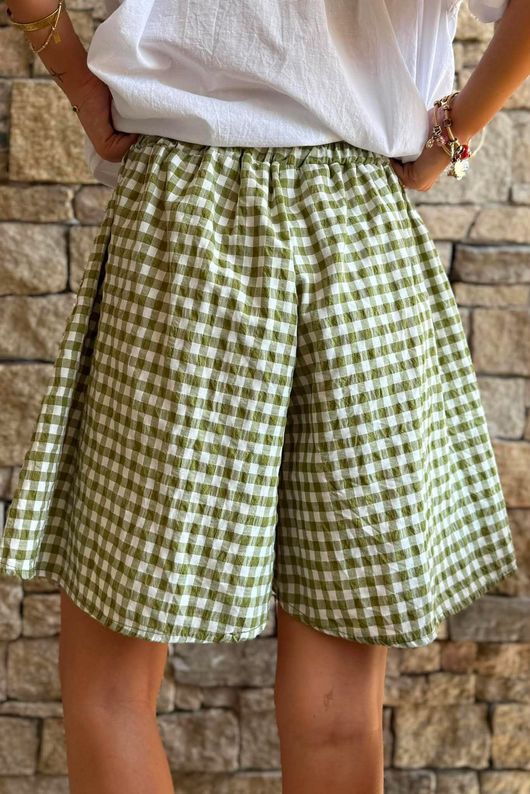 Nonni Gingham City Short Olive