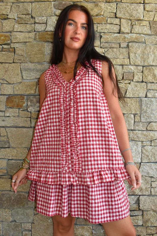 Nonni Gingham City Short Sangria