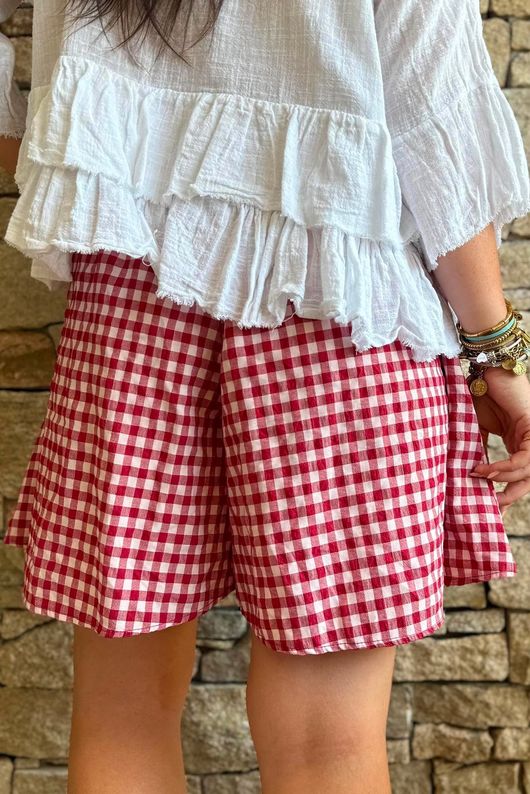 Nonni Gingham City Short Sangria