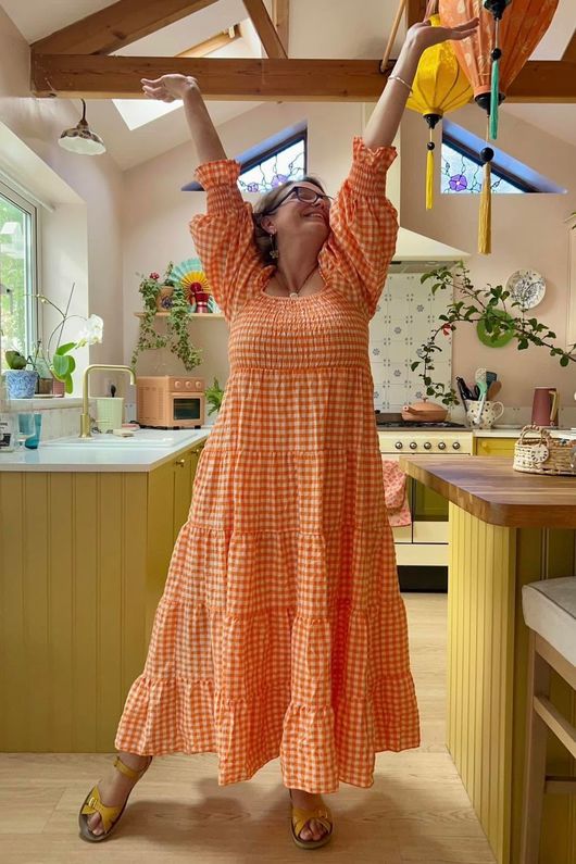 Nonni Gingham Darling Dress Sunset 