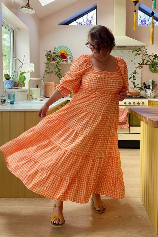 Nonni Gingham Darling Dress Sunset 