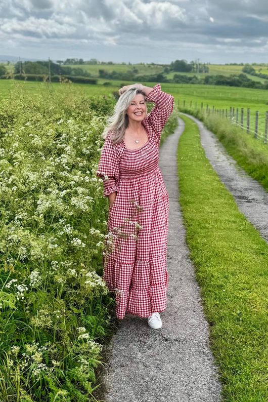 Nonni Gingham Darling Dress Sangria 