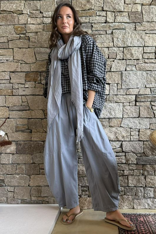 Nonni Gingham Nero Blouse Black Grey