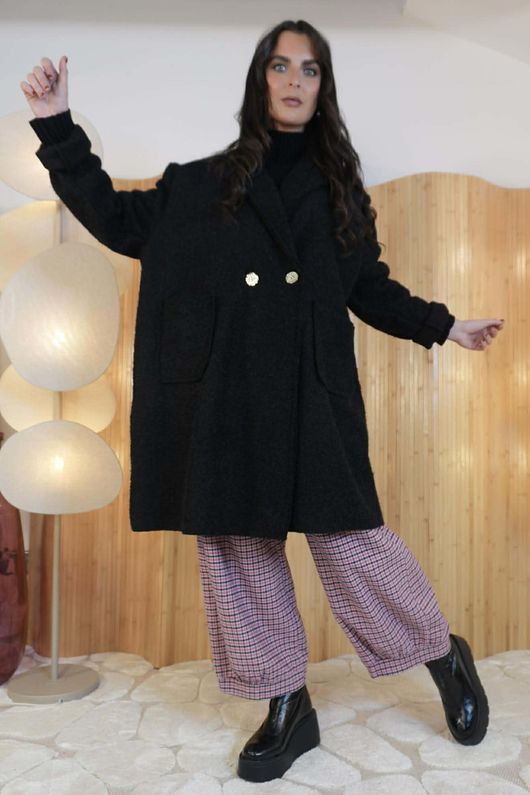 Norbury Classic Lapel Coat Black  /8=